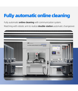 SFX 200W 300W 500W Fully Enclosed Platform Automatic Laser Cleaning Machine